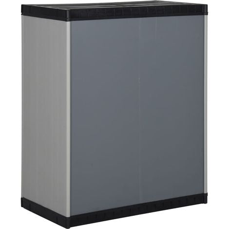 arden Storage Cabinet with 1 Shelf Grey and Black