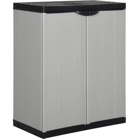 arden Storage Cabinet with 1 Shelf Grey and Black